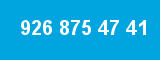 926 875 47 41 926 875 47 41